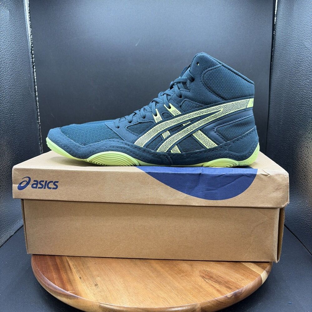 ASICS Snapdown 4 Mens Size 10.5 Wrestling Shoes Blue Yellow 1081A058-001 New